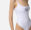 COSTUM DE BAIE ELISABETTA FRANCHI, One Piece, Black Logo Print, White