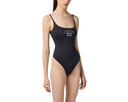 COSTUM DE BAIE ELISABETTA FRANCHI, One Piece, White Logo Print, Black