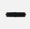 Curea ELISABETTA FRANCHI, Rêve Noir suede leather belt