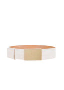 Curea ELISABETTA FRANCHI, Bold Monogram Belt, Alb