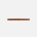 CUREA ELISABETTA FRANCHI, Leather belt with double buckle, Maro