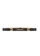 CUREA ELISABETTA FRANCHI, Leather belt with double buckle, Negru