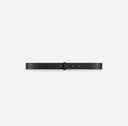 CUREA ELISABETTA FRANCHI, Leather belt with double buckle, Negru