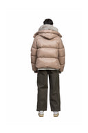 Geaca ALPHASTYLE Kudu Hooded Fur Jacket – Beige