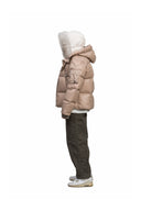 Geaca ALPHASTYLE Kudu Hooded Fur Jacket – Beige