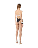 Costum de baie ELISABETTA FRANCHI, Lycra swimsuit with logo