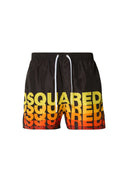 Short DSQUARED2, logo print, Negru