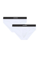 Chiloti DSQUARED2, Simple, Black Elastic Band , White