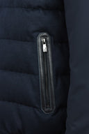GEACA CORNELIANI, quilted hooded jacket, Navy blue