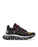 Sneakers Versace Trigreca, Negru Auriu, Barbati