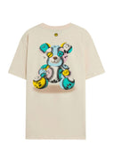 TRICOU BARROW,  Teddy Bear Multicolor Print on Back, Cream