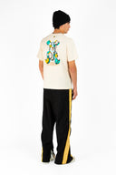 TRICOU BARROW,  Teddy Bear Multicolor Print on Back, Cream