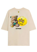 TRICOU BARROW,  Teddy Bear Print I'm so happy, Cream