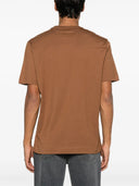 Tricou Zegna, Little Logo, Classic, Caramel Brown