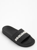 Papuci DSQUARED2, Logo Print 3D, Negru