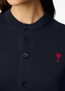 Cardigan AMI PARIS, Ami De Coeur wool blue cardigan