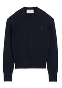 Cardigan AMI PARIS, Ami De Coeur wool blue cardigan