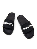 Papuci DSQUARED2, Logo Slides, Negru