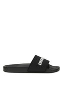Papuci DSQUARED2, Logo Slides, Negru