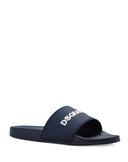 Papuci DSQUARED2, Logo Slides, Navy Blue