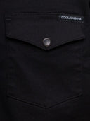 Camasa DOLCE &  GABBANA, White Logo, Negru