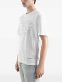 Tricou Dolce & Gabbana, Logo Print, Connect Dots, White Oversized