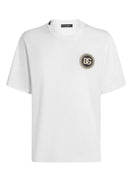 Tricou DOLCE & GABBANA, Cotton t-shirt with patch, White