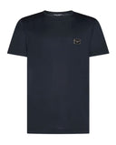 Tricou Dolce & Gabbana, Logo Argintiu, Bleumarin