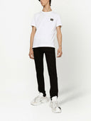 Tricou Dolce & Gabbana, Logo Argintiu, Alb