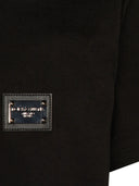TRICOU DOLCE & GABBANA, Placuta logo Silver, Negru