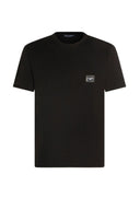 TRICOU DOLCE & GABBANA, Placuta logo Silver, Negru
