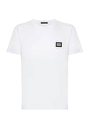 TRICOU DOLCE & GABBANA, Placuta logo Silver, Alb