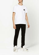 TRICOU DOLCE & GABBANA, Placuta logo Silver, Alb