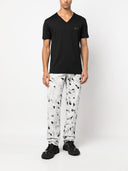 Tricou Dolce&Gabbana, Negru, Guler in V, Logo Atasat