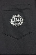 TRICOU DOLCE & GABBANA, Classic, Logo Insert, Chest Pocket, Black