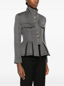 Jacheta ELISABETTA FRANCHI, Cool wool jacket, Gri