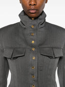 Jacheta ELISABETTA FRANCHI, Cool wool jacket, Gri