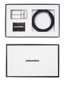 Curea DSQUARED2, Black leather belt