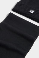 Set DSQUARED2 D2 Upside Down cu fular si caciula - Negru