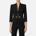 Jacheta ELISABETTA FRANCHI, in double layer crêpe and satin fabrics
