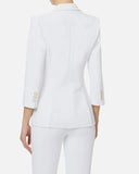Sacou ELISABETTA FRANCHI, Jacket in double layer stretch crêpe fabric, Alb