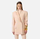 Sacou ELISABETTA FRANCHI, lightweight crêpe fabric and satin, Rose