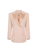 Sacou ELISABETTA FRANCHI, lightweight crêpe fabric and satin, Rose