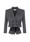 Sacou ELISABETTA FRANCHI, Cool wool jacket, Gri