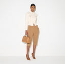 Sacou ELISABETTA FRANCHI,   double layer stretch crêpe fabric, Cream
