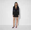 Sacou ELISABETTA FRANCHI, Lightweight crêpe jacket with laces, Negru