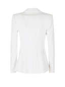 Sacou ELISABETTA FRANCHI,  double layer stretch crêpe fabric, Alb