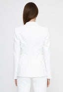 Sacou ELISABETTA FRANCHI,  double layer stretch crêpe fabric, Alb