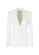 Sacou ELISABETTA FRANCHI,  double layer stretch crêpe fabric, Alb