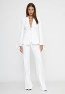 Sacou ELISABETTA FRANCHI,  double layer stretch crêpe fabric, Alb